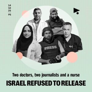 Israel Refuses to Release Two Doctors, Two Journalists, and a Nurse — Families Demand Justice