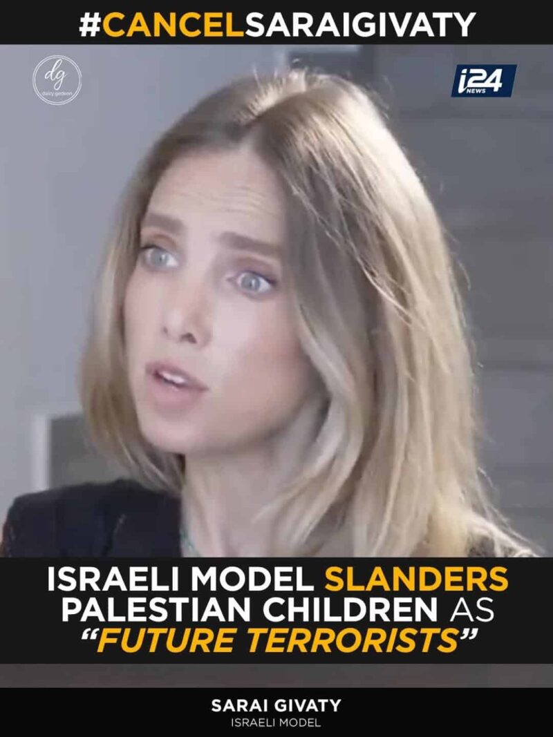 Israeli Model Sarai Givaty Sparks Outrage After Calling Palestinian Children “Future Terrorists” | #CancelSaraiGivaty