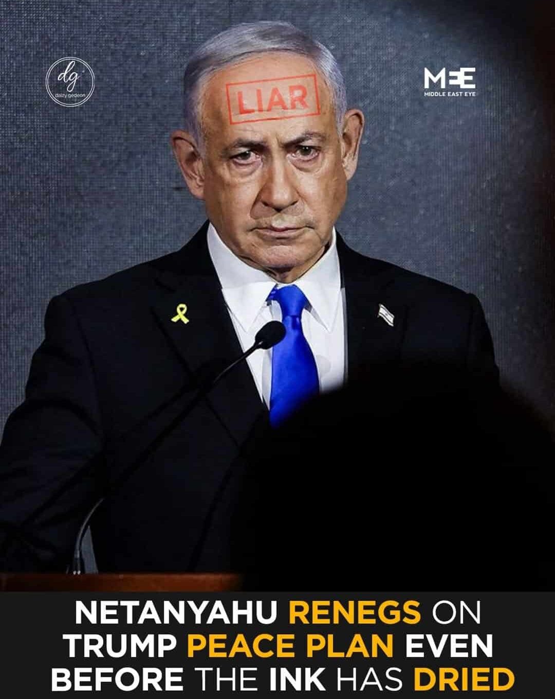 Middle East Eye: Netanyahu Reneges on Trump’s Peace Plan Before the Ink Dries