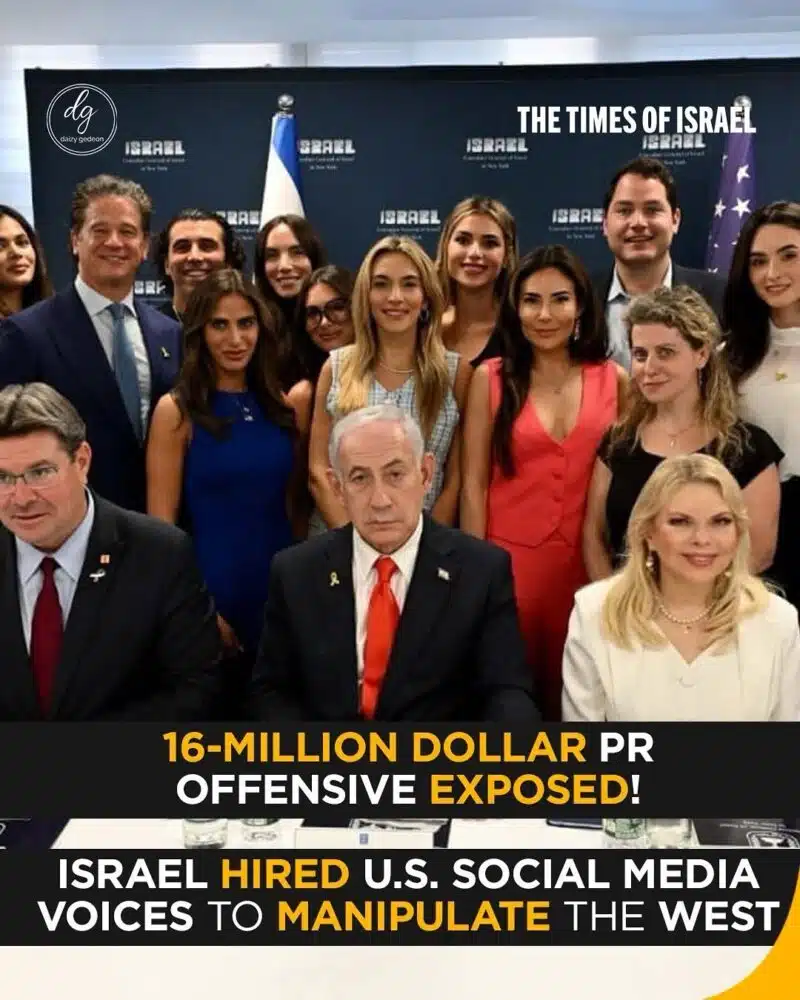 The Times of Israel Exposes $16M PR Offensive: Israel Paid U.S. Social Media Influencers to Manipulate Western Opinion
