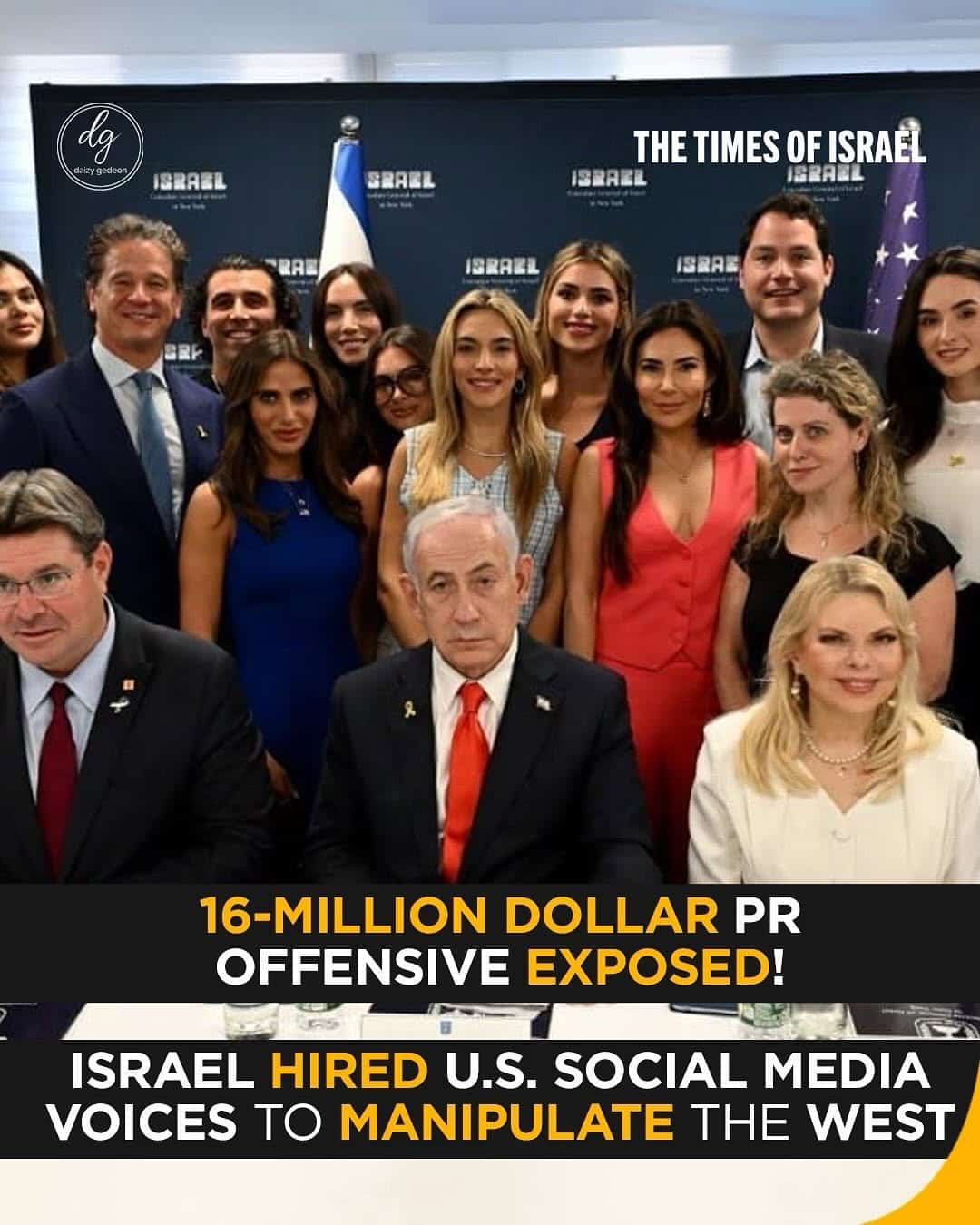 The Times of Israel Exposes $16M PR Offensive: Israel Paid U.S. Social Media Influencers to Manipulate Western Opinion