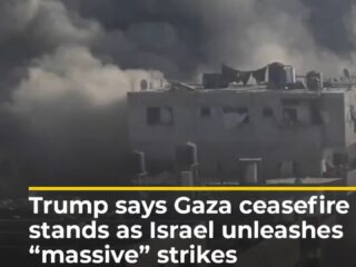 Trump Claims Gaza Ceasefire Holds as Israel Launches Massive New Strikes