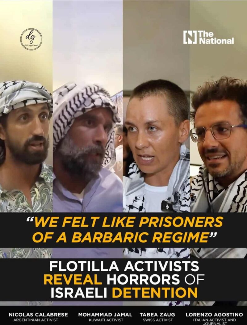 “We Felt Like Prisoners of a Barbaric Regime”: Flotilla Activists Expose Horrors of Israeli Detention | The National