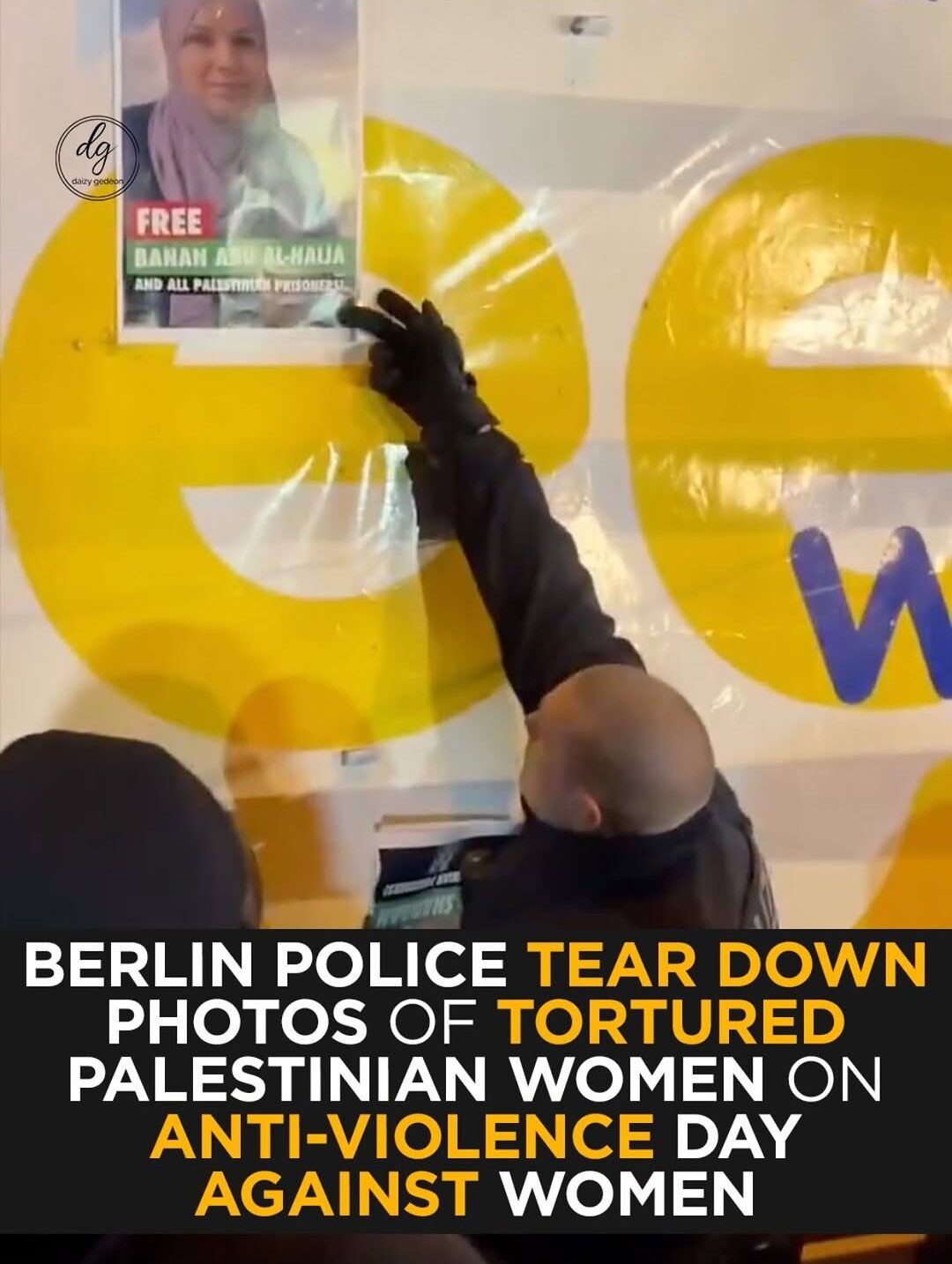 Berlin Police Tear Down Photos of Tortured Palestinian Women on International Day to End Violence Against Women
