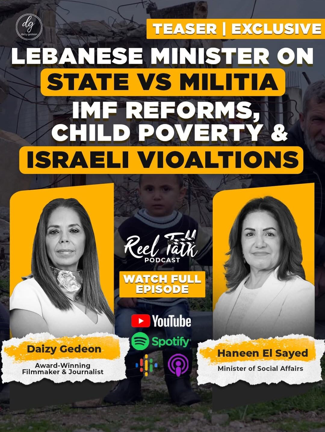 Lebanese Minister Breaks Silence on State vs Militia, IMF Reforms, Child Poverty & Israeli Violations