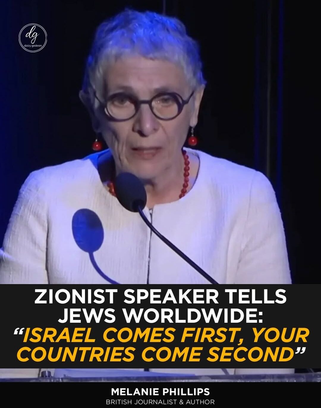 Melanie Phillips Sparks Outrage After Saying “Israel Comes First” for Jews Worldwide