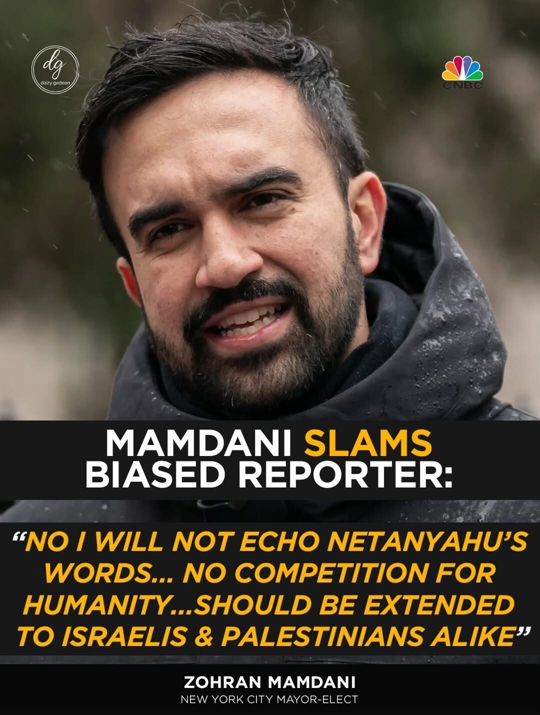 NYC Mayor-Elect Zohran Mamdani Confronts CNBC Reporter: ‘I Won’t Echo Netanyahu’s Words