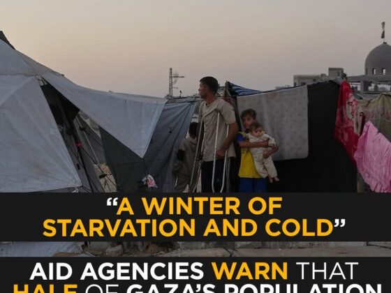 “‘A Winter of Starvation and Cold’: Aid Groups Warn Half of Gaza Could Die Without Immediate Shelter and Food”