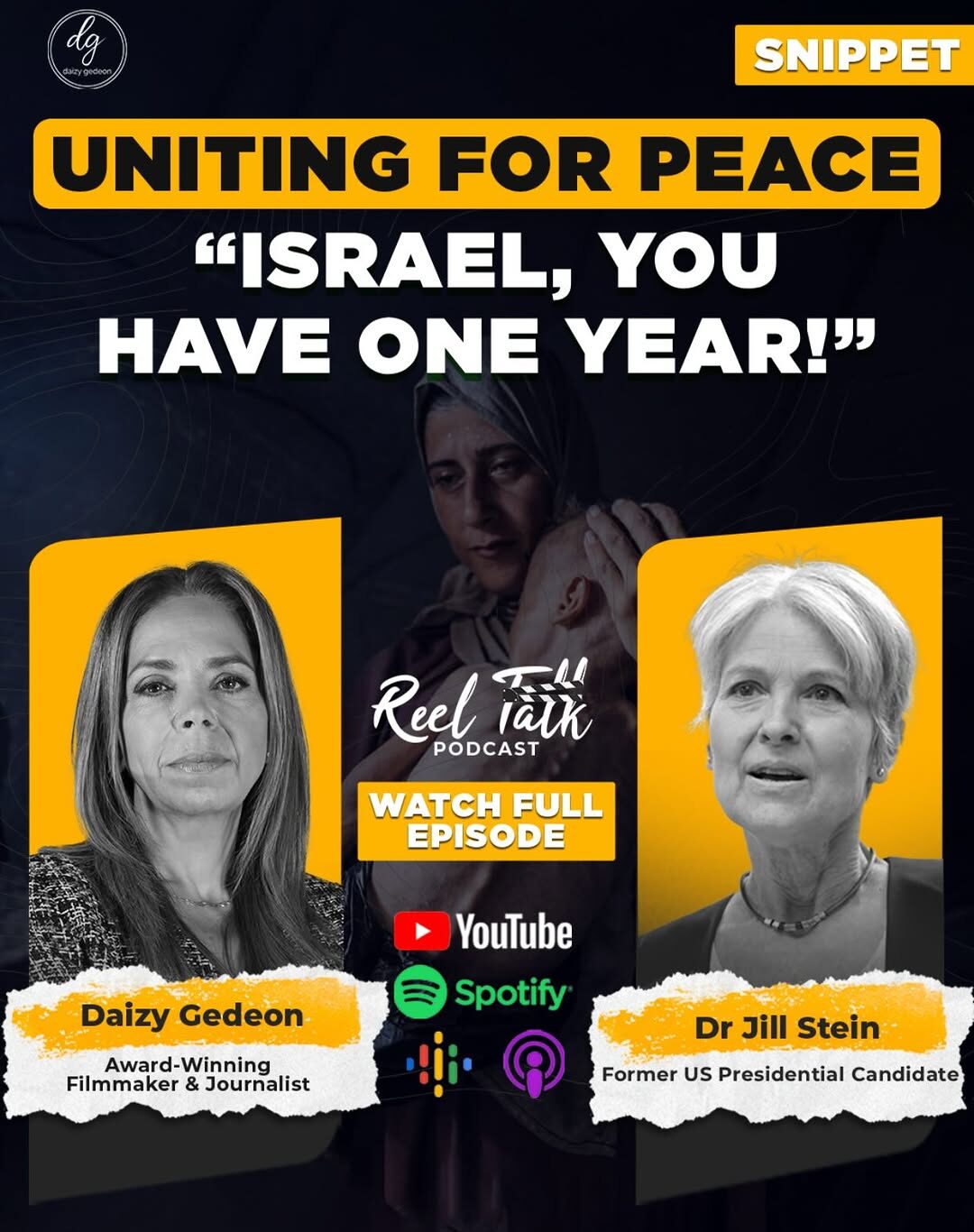 “‘Israel, You Have One Year!’ — Daizy Gedeon & Dr. Jill Stein Drop Explosive Warnings on Uniting for Peace Podcast”