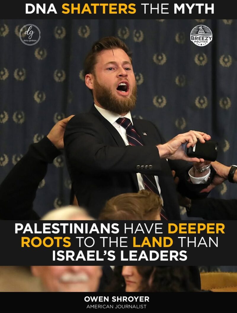 DNA Evidence Challenges Narrative as Owen Shroyer Says Palestinians Have Deeper Roots to the Land Than Israel’s Leaders