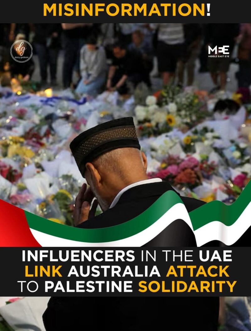 Misinformation Exposed: UAE Influencers Falsely Link Australia Attack to Palestine Support