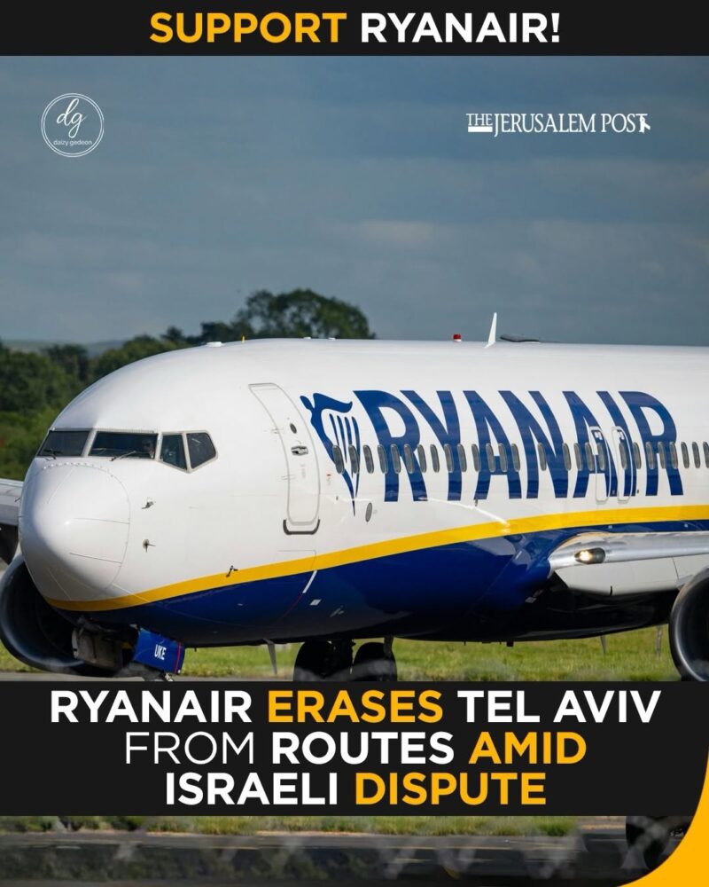 Ryanair Cuts Tel Aviv Routes Amid Israeli Dispute, Reports Jerusalem Post