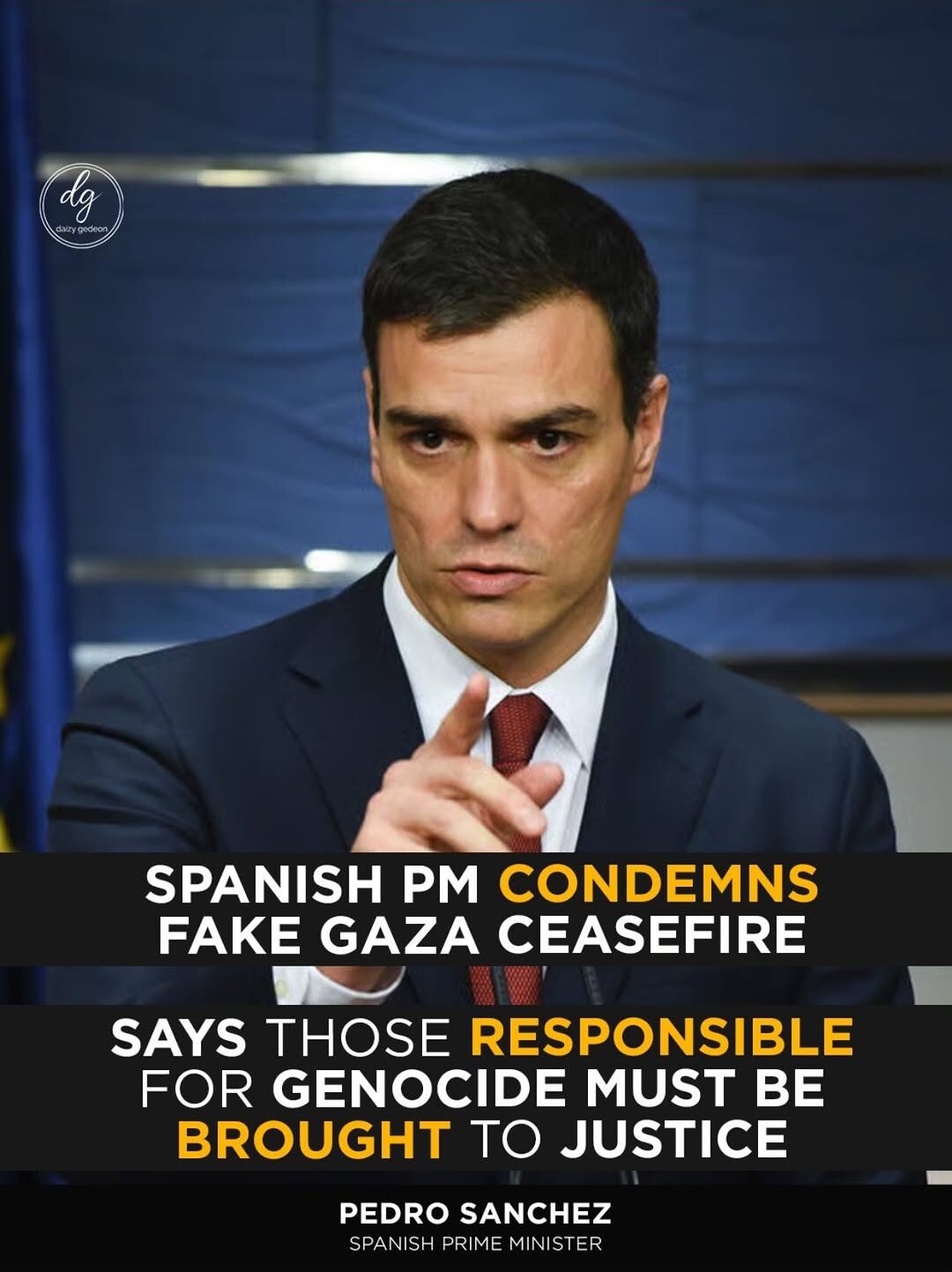Spanish PM Pedro Sánchez Slams ‘Fake Gaza Ceasefire,’ Says Those Behind Genocide Must Face Justice