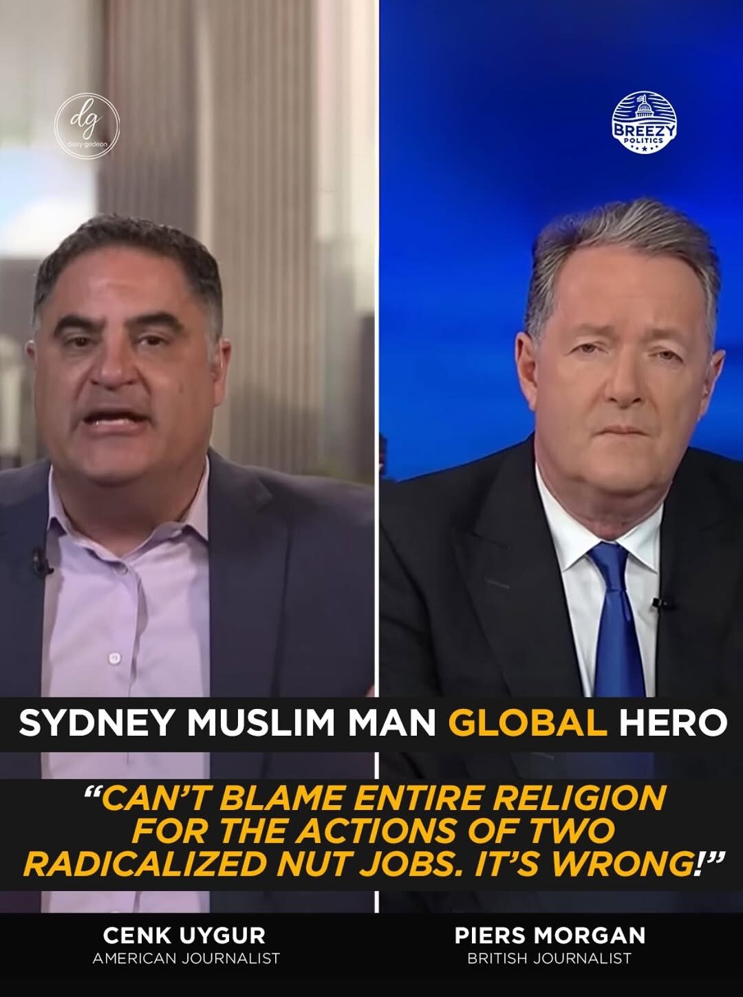 Sydney Muslim Man Receives Global Recognition Amid Calls Against Religious Blame