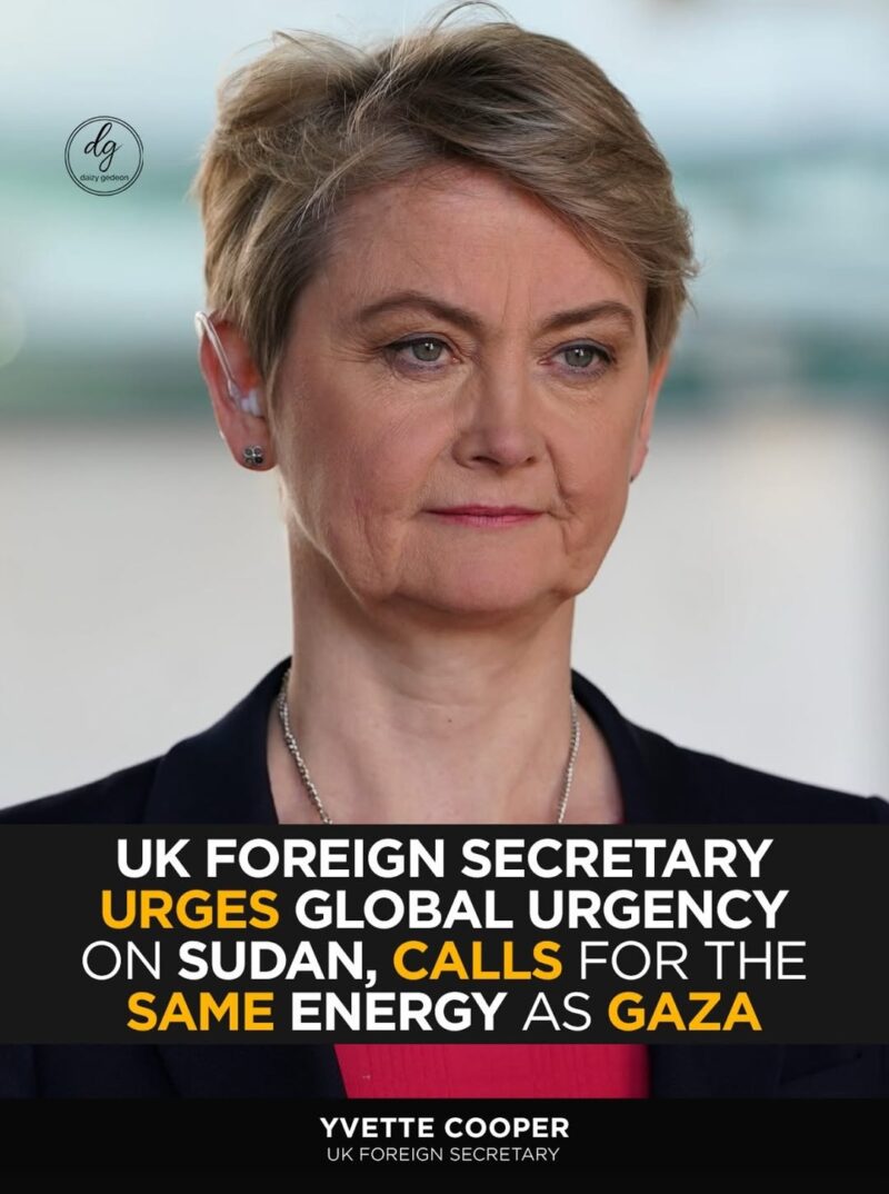 UK Foreign Secretary Demands Global Urgency on Sudan: ‘Show the Same Energy as Gaza’