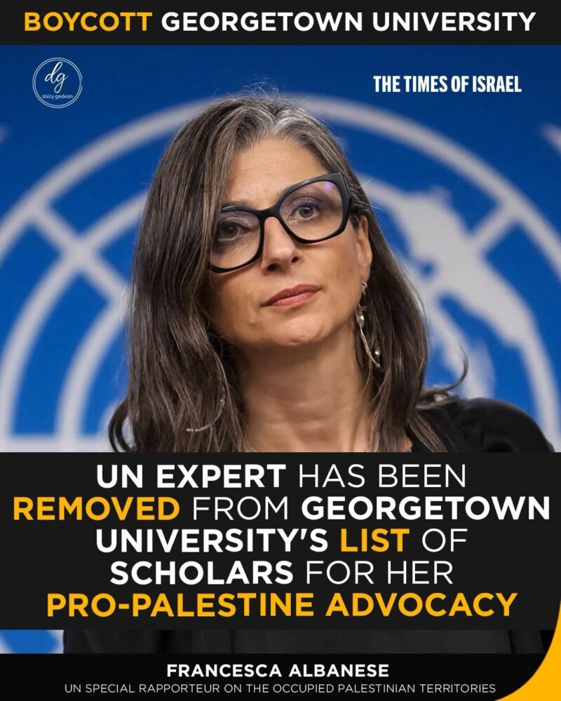 UN Expert Francesca Albanese Removed From Georgetown University Scholar List Over Pro-Palestine Views
