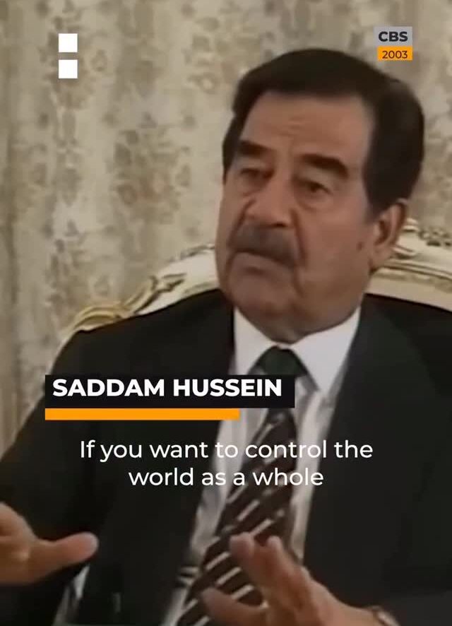 CBS Archive (2003): Saddam Hussein Warns, “If You Want to Control the World as a Whole”
