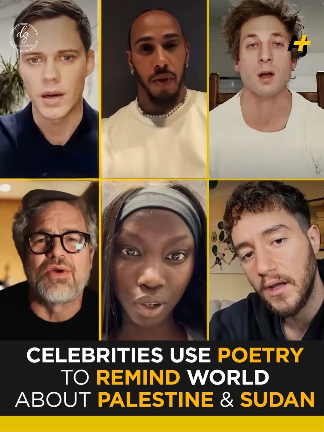 Celebrities Turn to Poetry to Remind the World of Palestine and Sudan