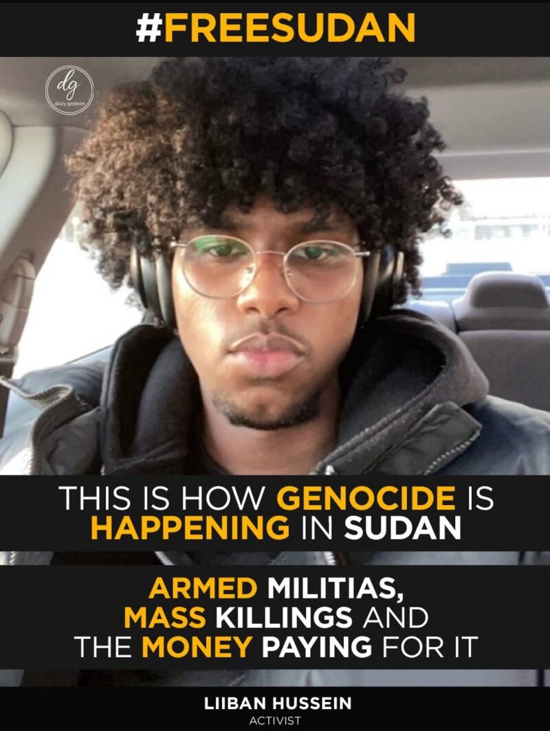 #FreeSudan: Activist Liiban Hussein Exposes Genocide, Militia Violence, and Funding Behind It