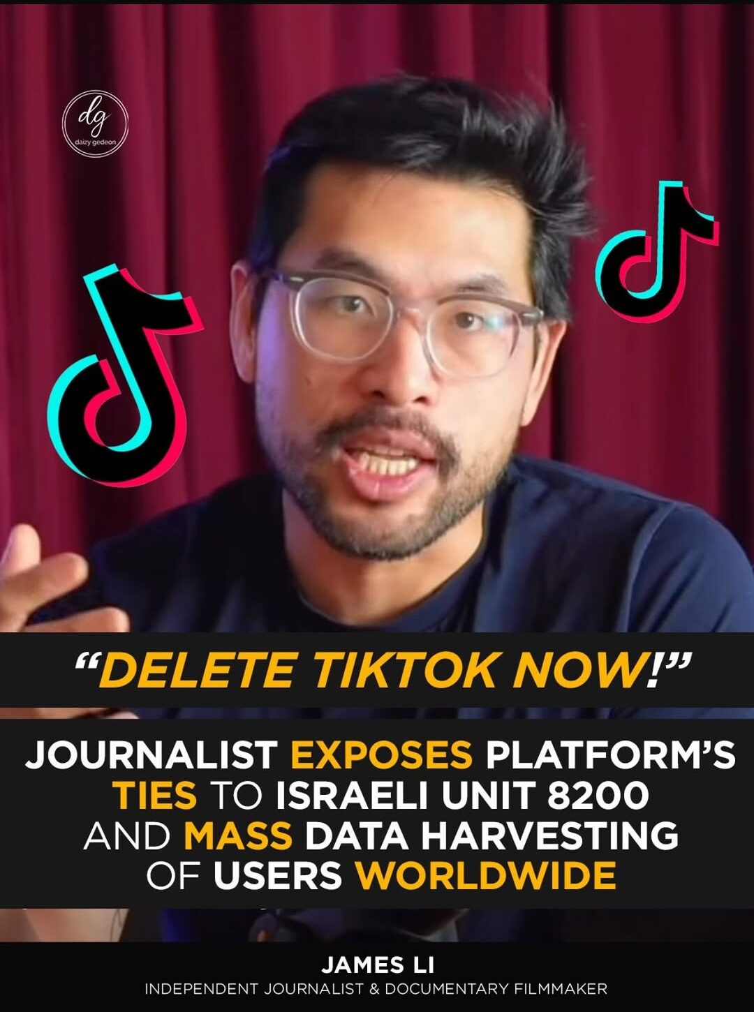 Journalist James Li Exposes TikTok’s Alleged Links to Israeli Unit 8200 and Mass Surveillance of Users