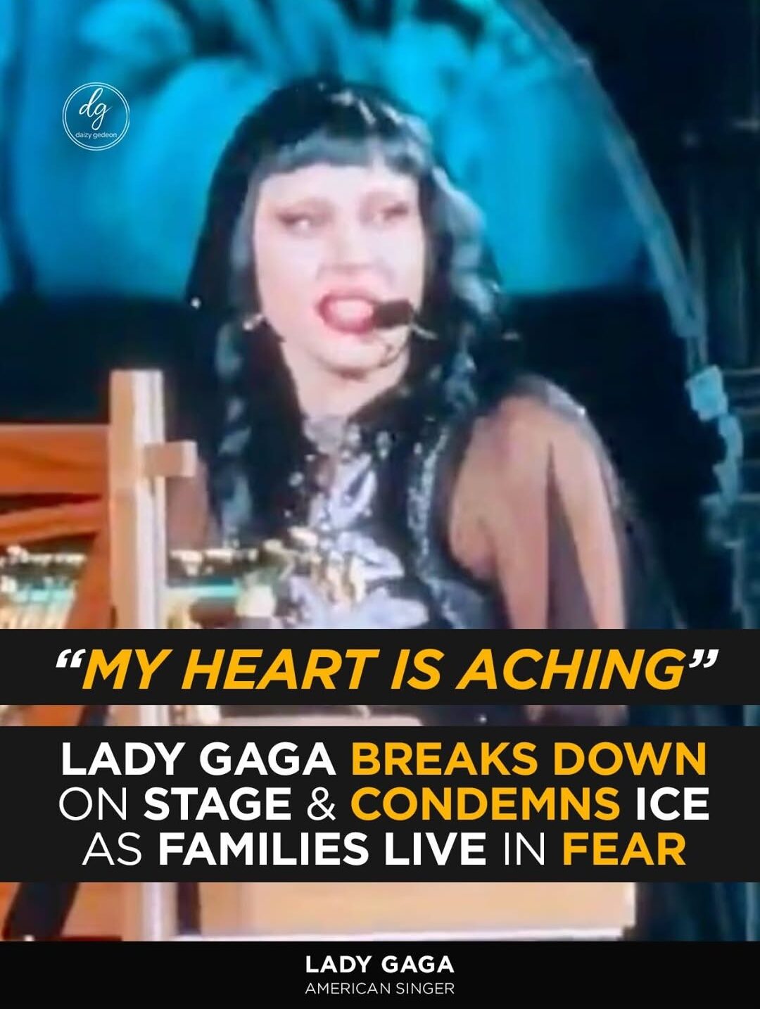 Lady Gaga Condemns ICE After Emotional On-Stage Breakdown: “Families Are Living in Fear”