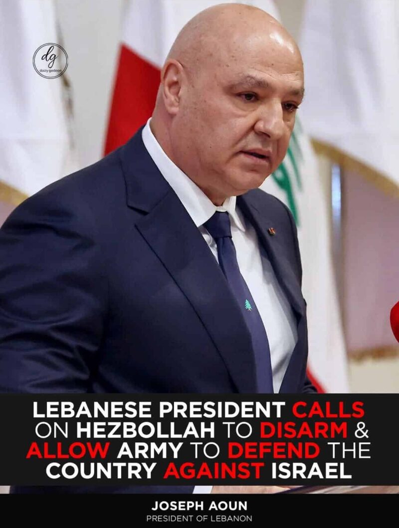 Lebanese President Joseph Aoun Urges Hezbollah to Disarm, Says Army Must Defend Lebanon From Israel