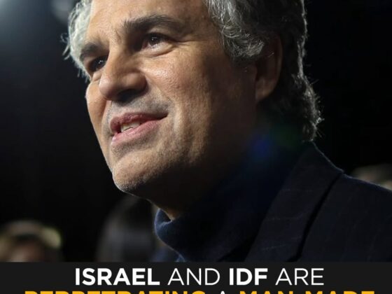 Mark Ruffalo Accuses Israel and IDF of Perpetrating a Man-Made Criminal Act Against Palestinians