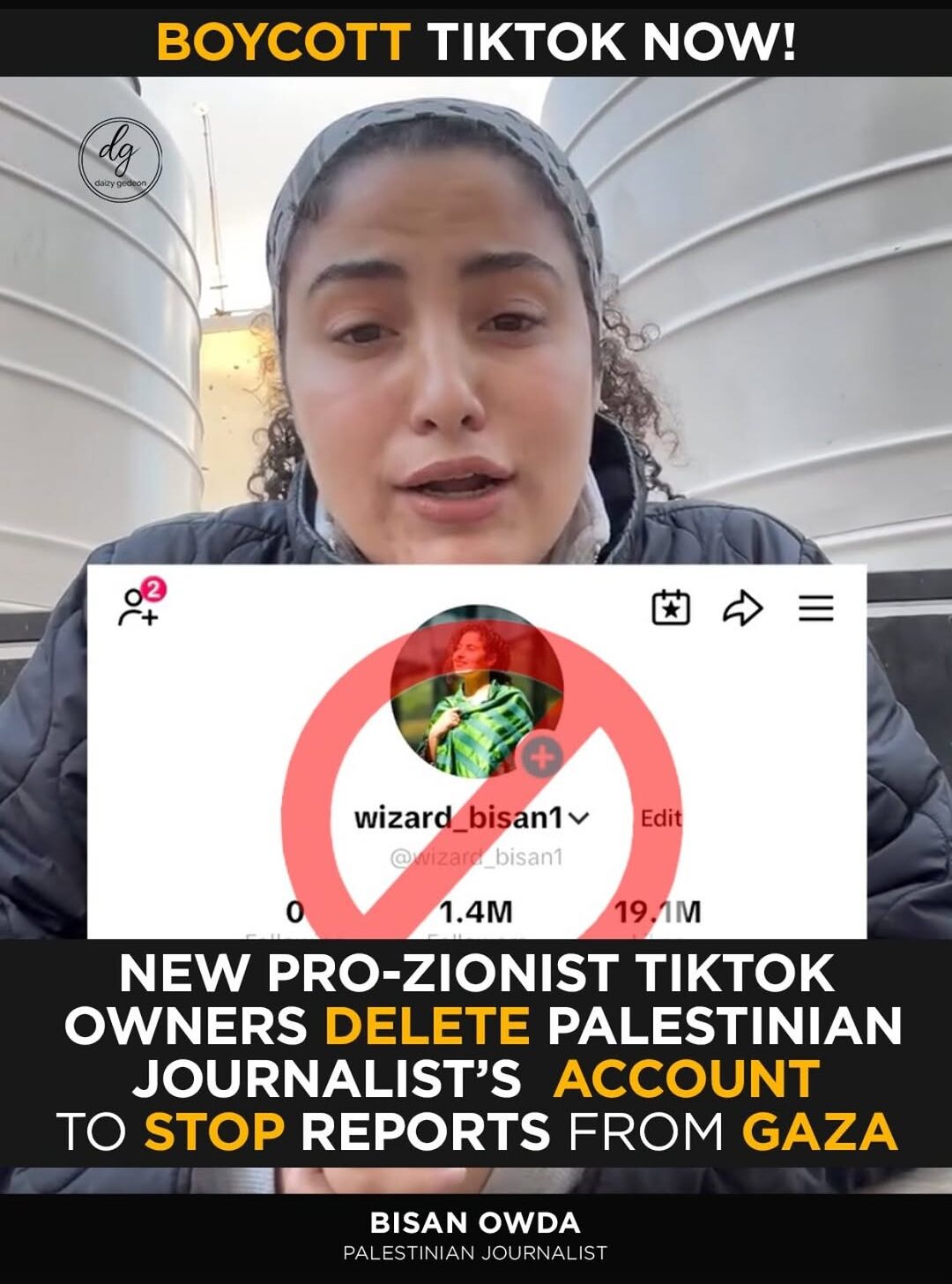 Palestinian Journalist Bisan Owda Banned From TikTok as Reports From Gaza Are Silenced