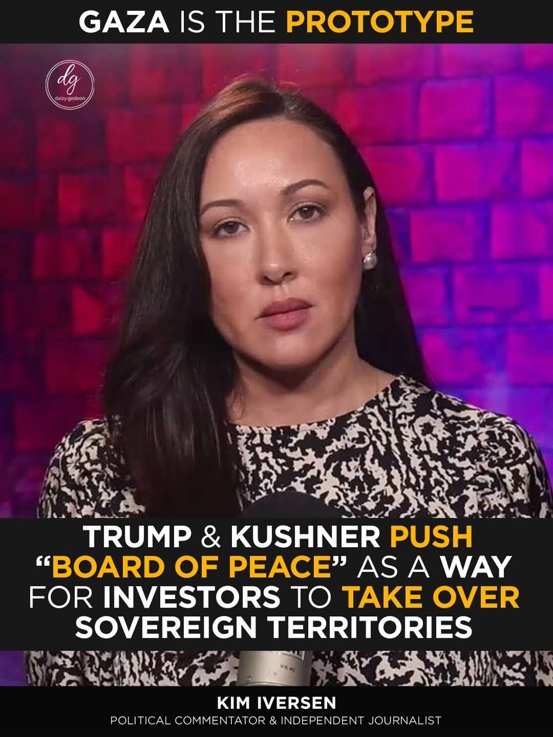 Trump & Kushner Push ‘Board of Peace’ to Let Investors Control Sovereign Territories: Gaza as Prototype, Says Kim Iversen