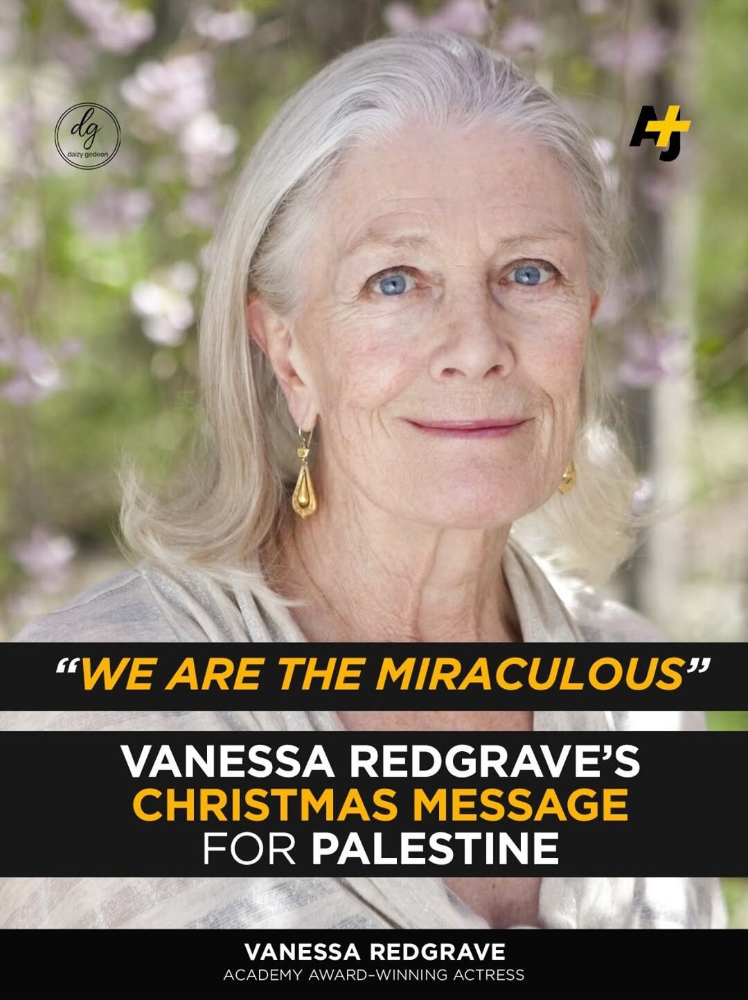 “We Are the Miraculous”: Vanessa Redgrave Shares Heartfelt Christmas Message for Palestine