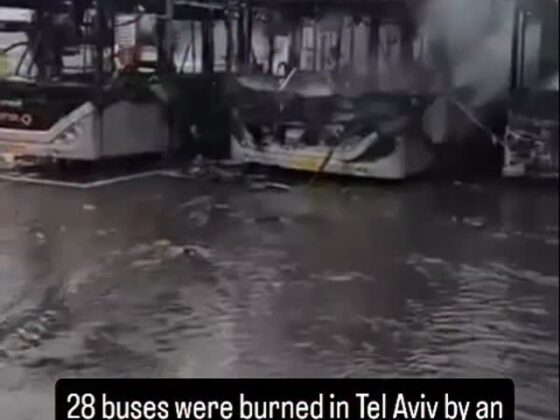 28 Buses Engulfed in Flames in Tel Aviv After Reported Iranian Missile Strike