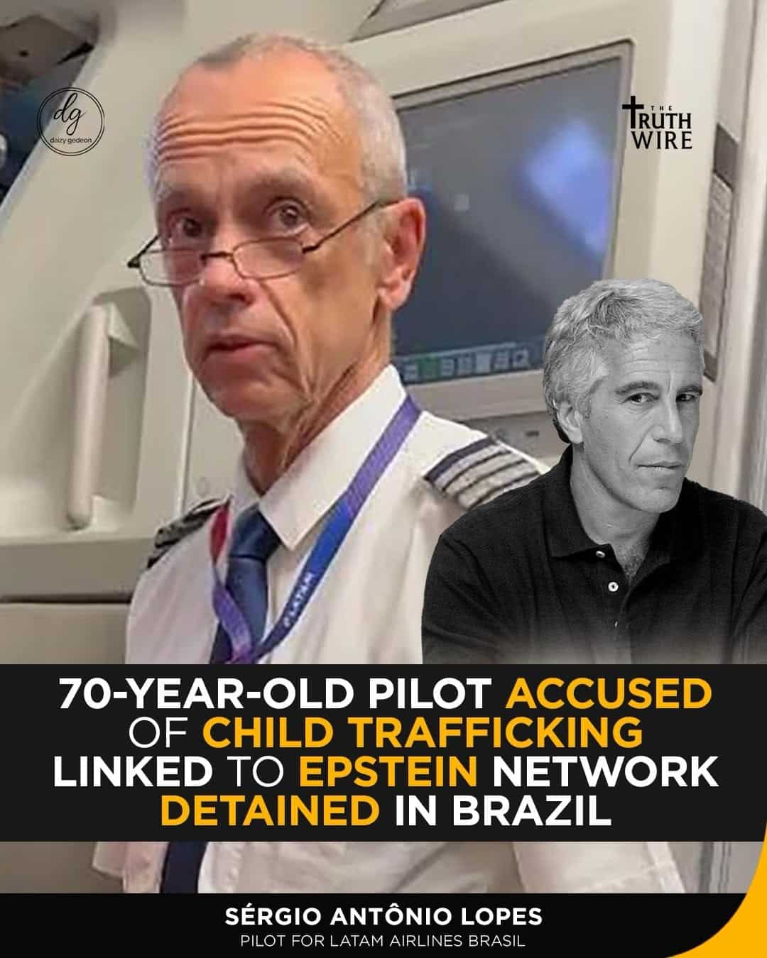 70-Year-Old Pilot Accused of Child Trafficking in Alleged Epstein Network Detained in Brazil