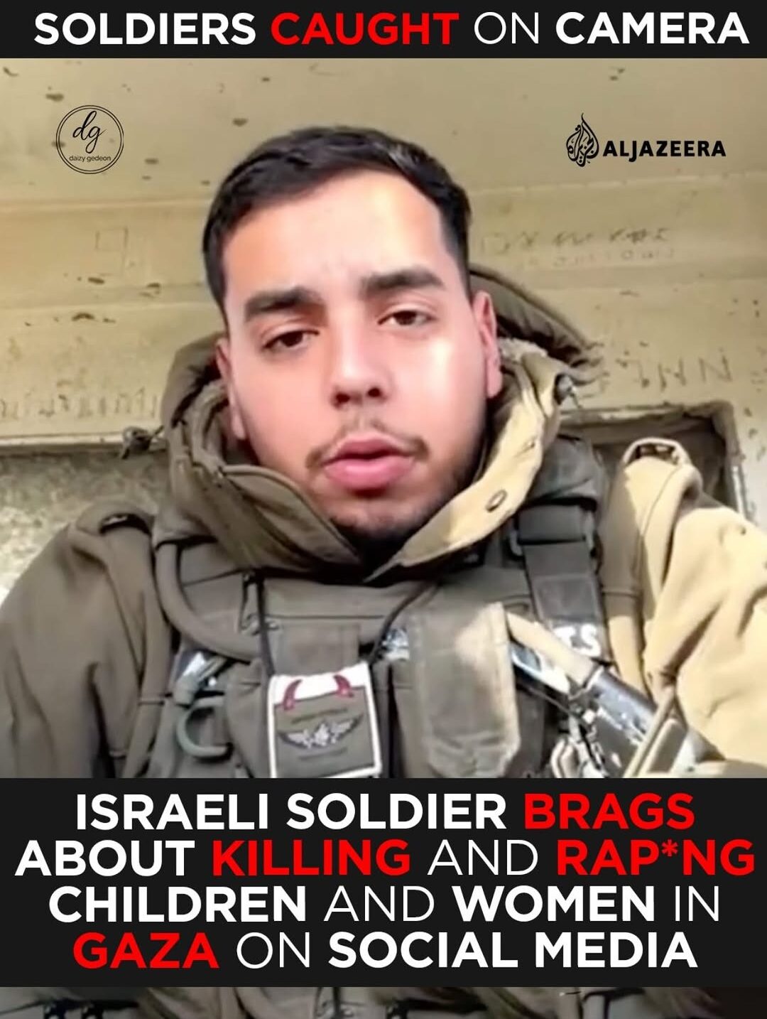 Al Jazeera: Israeli Soldier Allegedly Brags on Social Media About Crimes in Gaza Strip