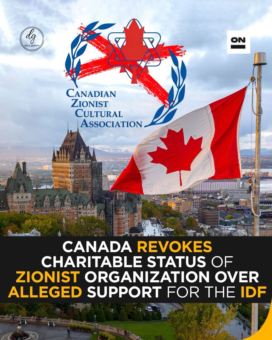 Canada Revokes Charitable Status of Zionist Organization Over Alleged IDF Support