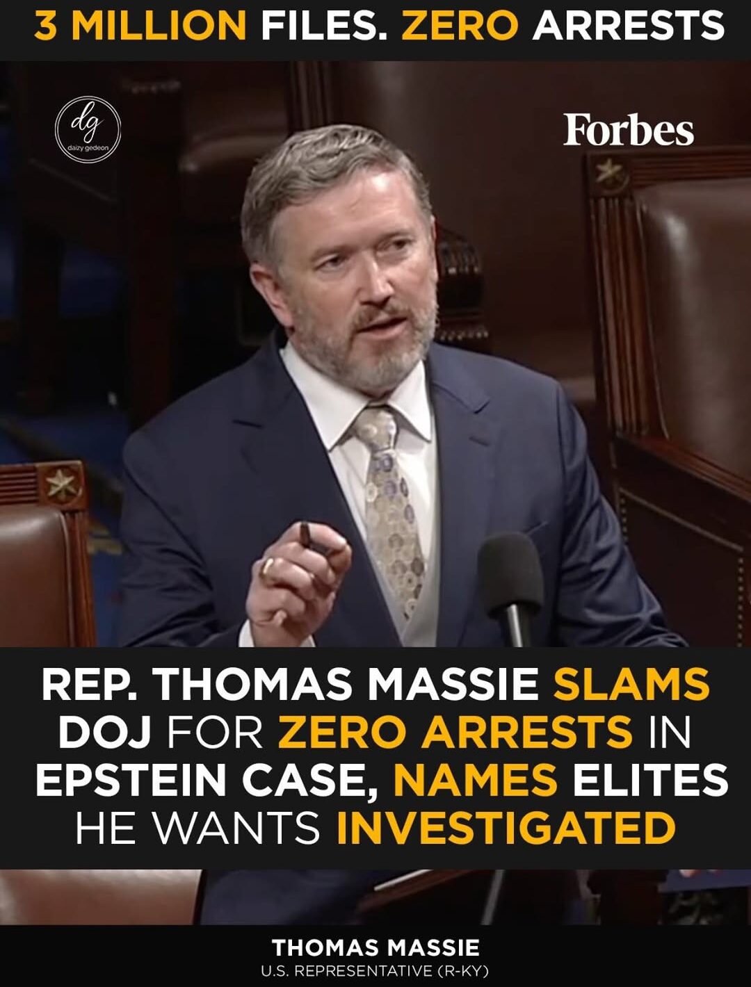 Epstein Case Sparks New Criticism From Rep. Thomas Massie