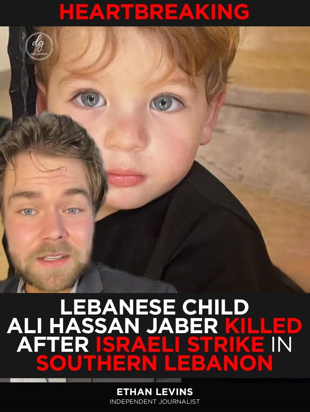 Heartbreaking: Lebanese Child Ali Hassan Jaber Killed in Israeli Strike in Southern Lebanon