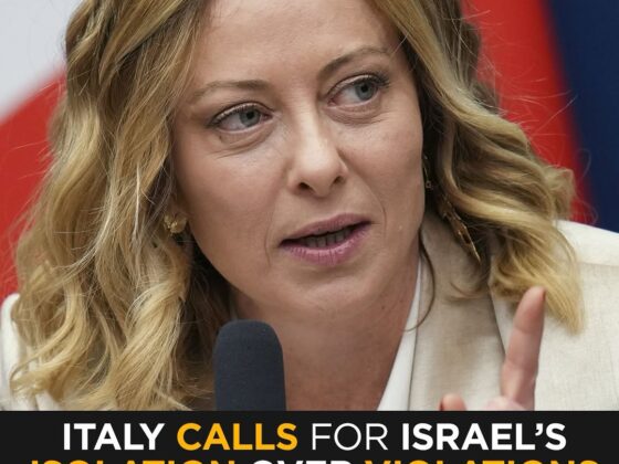 Italian PM Giorgia Meloni Urges Israel’s Isolation for Breaching International Humanitarian Law