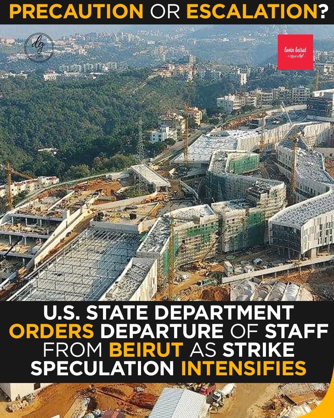 US State Department Evacuates Personnel From Beirut Amid Strike Speculation