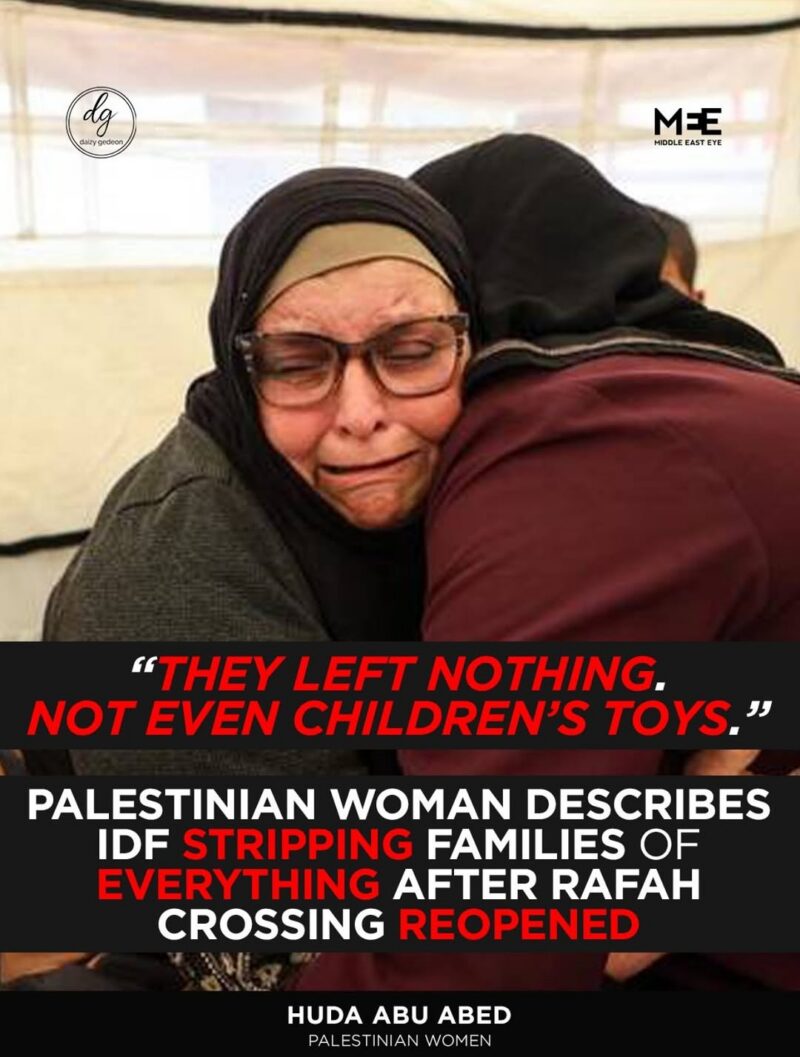 ‘They Left Nothing — Not Even Children’s Toys’: Palestinian Woman on Life After Rafah Reopened