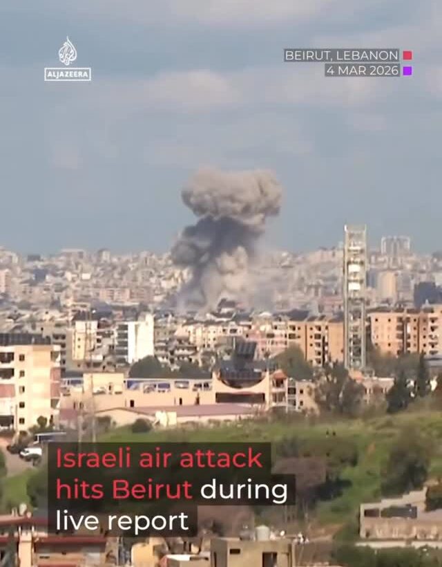 Israeli Airstrike Hits Beirut During Live TV Report, Shocking Footage Captured