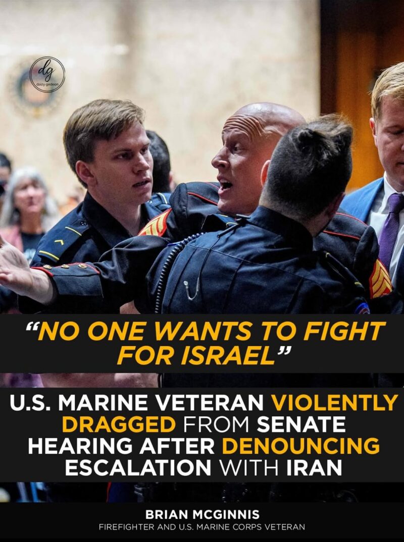 Marine Veteran Dragged From Senate Hearing After Iran War Protest