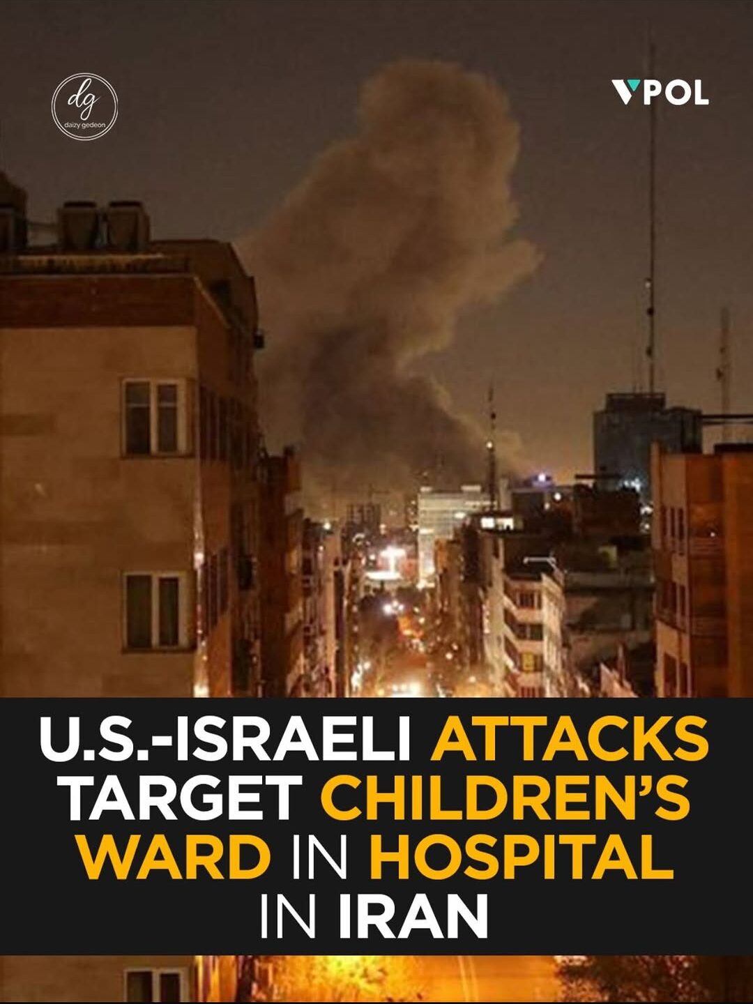 Tehran Hospital Hit During U.S.–Israeli Air Campaign — Evacuations Underway