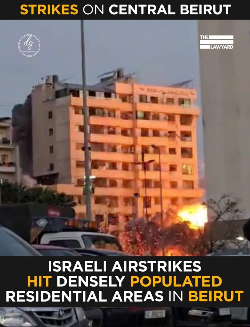 Central Beirut Under Fire as Israeli Strikes Hit Densely Populated Neighborhoods
