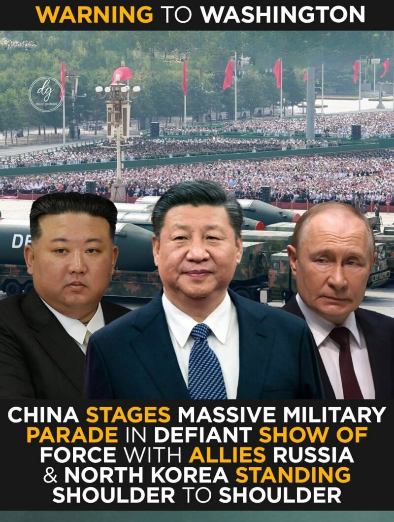 China, Russia and North Korea Stand Shoulder to Shoulder in Massive Military Parade Warning to Washington