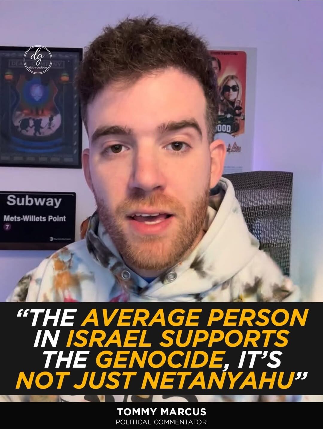 Commentator Tommy Marcus Sparks Debate with Controversial Remarks on Israel and Public Opinion