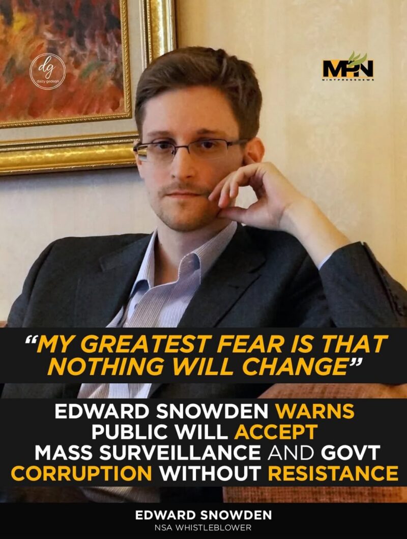 Edward Snowden Warns Public Risks Accepting Mass Surveillance and Government Corruption