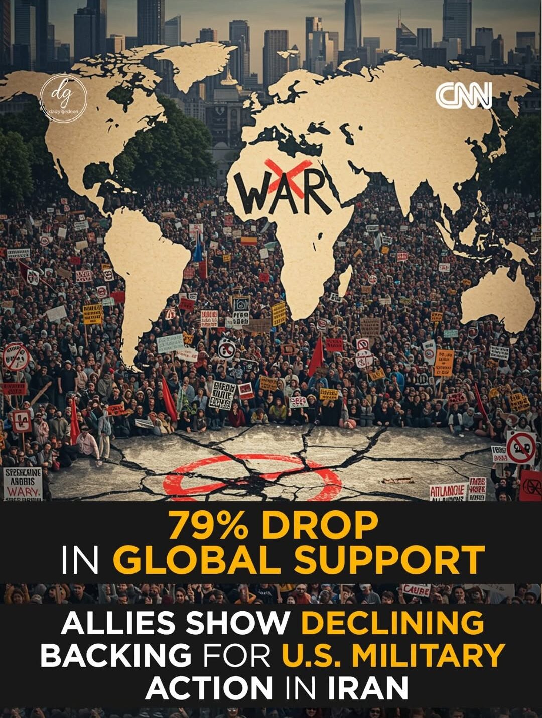 Global Support for U.S. Military Action in Iran Declines Sharply, Polling Shows