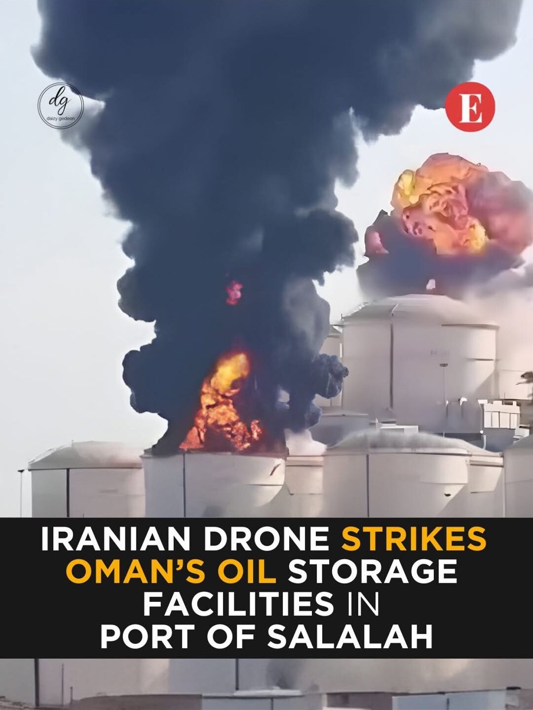 Iranian Drone Strike Hits Oman Oil Storage Facilities at Salalah Port