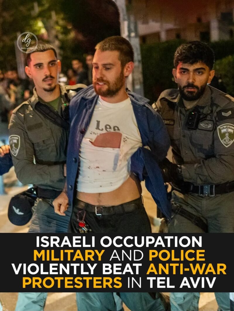 Israeli Police Clash With Anti-War Protesters in Tel Aviv — Violent Crackdown Caught on Camera