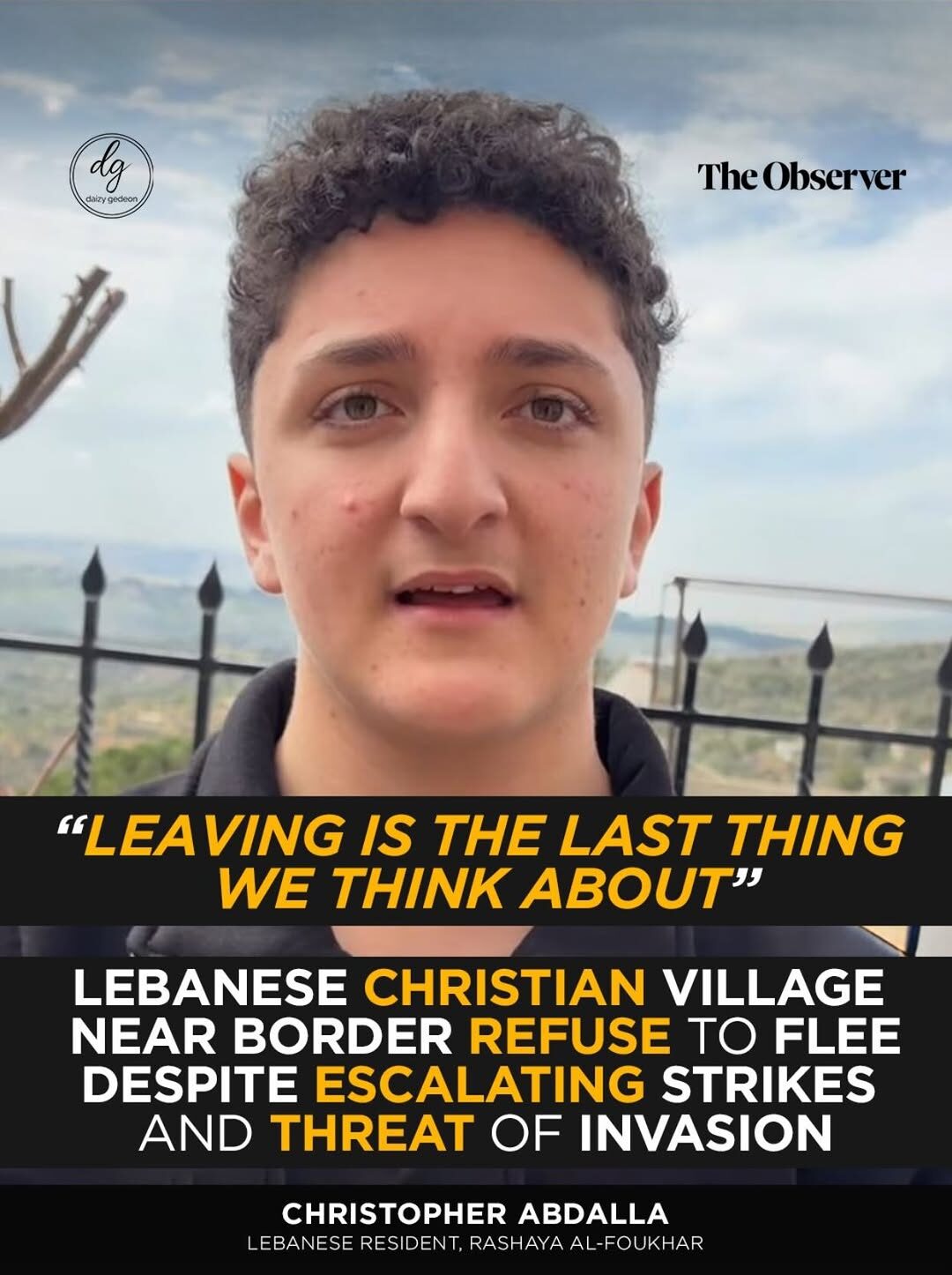 “Leaving Is the Last Thing We Think About”: Lebanese Border Village Defies Strikes and Invasion Threat